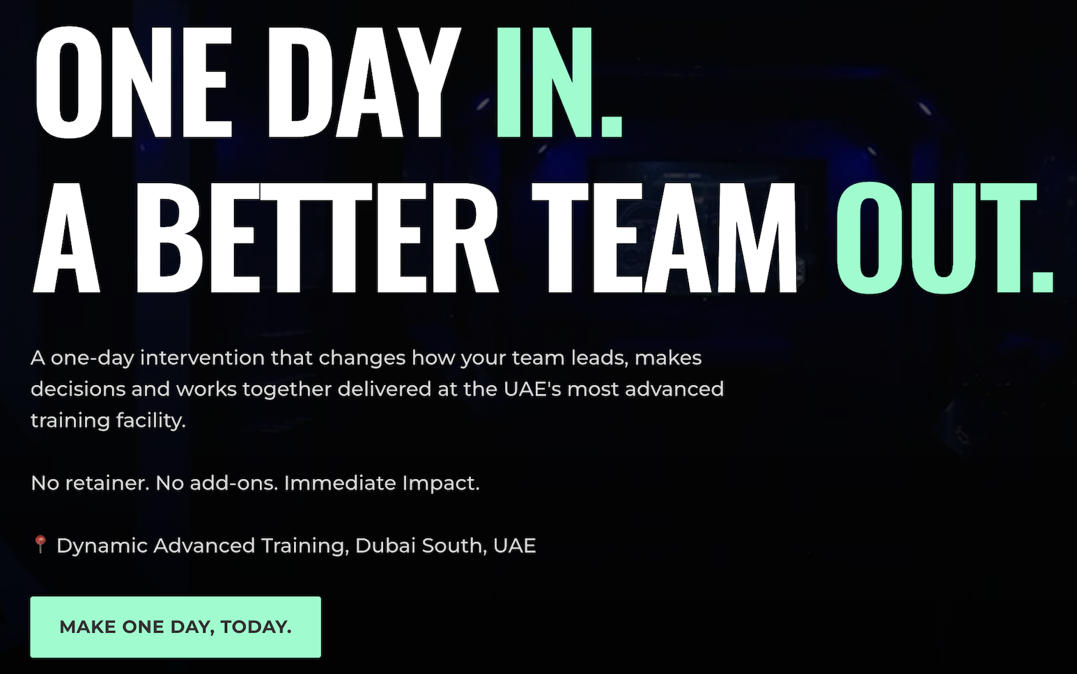 OneDay Training website preview